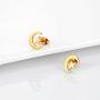 Crescent Moon Star/Ankh Stud Earrings, 18K Gold Plated Stainless Steel Earrings, Women Jewelry Gift