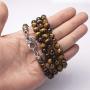 WESTMIAJW Tiger Eye Beads Beaded Necklace Chain for Men,Natural Gemstone Healing Crystal Jewelry 50/60/70cm