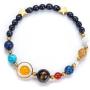 Fesciory Women Solar System Bracelet Universe Galaxy The Eight Planets Guardian Star Natural Stone Beads Bracelet Bangle Gifts for Girls