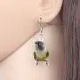 NEWEI Acrylic Green Cheek Parrot Bird Earrings Dangle Drop For Women Lovely Animal Ornamets Jewelry Charm Gifts