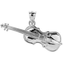 925 Sterling Silver Music Charm Cello Pendant