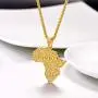 PROSTEEL Stainless Steel Africa Map Necklace for Men Women, 18K Gold/Rose Gold/Black Plated, Customize Available, 22''-24'' Adjustable, Come Gift Box PROSTEEL Stainless Steel Africa Map Necklace for Men Women, 18K Gold/Rose Gold/Black Plated, Customize Available, 22''-24'' Adjustable, Come Gift Box