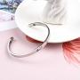 LLsuy Ohana Cuff Bracelet Hawaiian Ohana Bracelet Family BBF Hibiscus Flower Pendant Gift for Mom Sister
