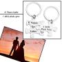 Zuo Bao 1,5,10,20 Years Later I Still Pick You Key Ring Stainless Steel Jigsaw Puzzle Piece Matching Pendant Keychain Set Couple Jewelry
