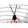 Pure Natural Obsidian Pendant Necklace Obsidian Crystal Pendant Necklace Pattern with Extend Bead Chain for Men or Women