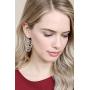 Sugar Skull Goth Punk Halloween Earrings - Calavera Lightweight Metallic Cutout Filigree Hook Dangles, Enamel, Acrylic Pearl Studs