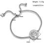 Jude Jewelers Stainless Steel Tree of Life Charm Adjustable Size Strand Bracelet
