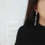 Infinity Love Heart Dangle Drop Earrings Asymmetry Double Heart Cool Pistol Handcuffs Earrings Stud for Couple Women Girls
