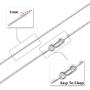 ASHINE 925 Sterling Silver 1mm & 0.8 Italian Box Chain Necklace 16'' - 30'' with Silver Polishing Cloth