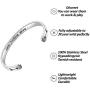 SAM & LORI Inspirational Cuff Bracelet Bangle Keep Going Motivational Mantra Quote Stainless Steel Engraved Best Friend Sister Gift for Women Teen Girls with Hidden Message