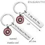 ENSIANTH Avengers Inspire Gift I Am With You Till The End of The Line Keychain Set Best Friends Gift Avengers Fans Gift