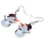 Bonsny Acrylic Drop Dangle Christmas Gifts Frosty Snowman Earrings Ornaments Decorations Jewelry For Women Accessories