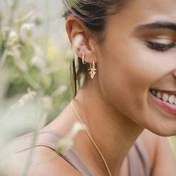 MYEARS Women Gold Huggie Hoop Earrings Tassel Dangle Drop 14K Gold Filled Small Boho Beach Simple Delicate Hypoallergenic Jewelry Gift
