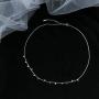 S925 sterling silver tassel necklace niche design necklace female short section collarbone chain simple student temperament personality