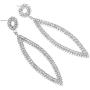 RIAH FASHION Sparkly Rhinestone Chandelier Statement Drop Earrings - Bridal Wedding Crystal Cubic Zirconia Geometric Dangles Rectangle, Teardrop, Pointed Oval Marquise, Rhombus