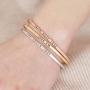 RIAH FASHION Inspirational Message Metallic Bangle Bracelet - Engraved Infinity Cuff Religious Christian Bible, Positive Word Gift