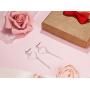 RareLove Silver Plated Alloy Hollow Heart Bar Dangle Stud Piercing Earrings For Women Girls Valentines Gift For Daughter