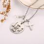 IDS Bible Verse Necklace I Am A Child of God Necklace - Baptism Gifts, Baby Shower, Godchild Gift Cross Necklace