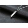 VNOX Cremation Urn Jewelry Customized Rectangle Cube Urn Necklace for Ashes Holder Pendant Keepsake Jewelry