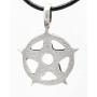 Trilogy Jewelry Pewter Classic Pagan Wiccan Pentagram Pendant on Leather Necklace