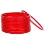JDZ COLLECTION Ethnic Fashion Jewelry Daily Wear Indian Designer Glass Plain Bangle Set For Girls & Women Churi Bracelet Traditional Bollywood Bangles Set Of 12 (Red 2.8)