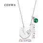 CENWA Mama Sloth Jewelry Sloth Mom Necklace with 12 Months Birthstone Birthday Gift Sloth Necklace Sloth Family Jewelry for Mother Daughter