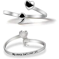 MAOFAED My Story Isnt Over Yet Semicolon Bracelet Depression Suicide Mental Health Awareness Semicolon Inspirational Jewelry