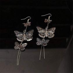 Butterfly Dangle Drop Earrings Multi Butterfly Animal Tassel Drop Long Earrings for Women Girls Fashion Jewelry