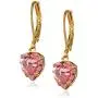 1928 Jewelry Gold-Tone Pink Genuine Swarovski Crystal Heart Drop Earrings 1928 Jewelry Gold-Tone Pink Genuine Swarovski Crystal Heart Drop Earrings