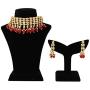 MUCH-MORE Indian Traditional Kundan Necklace Earrings Set Ethnic Bollywood Wedding Party Wear Jewelry for Women/Girls