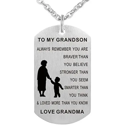 TTVOVO Dad Mom to My Son Daughter Inspirational Necklace Dog Tag Pendant Necklace Always Remember You Are Braver Than You Believe Military Motivational Encouragement Dogtags Jewelry Birthday Love Gift TTVOVO Dad Mom to My Son Daughter Inspirational Necklace Dog Tag Pendant Necklace Always Remember You Are Braver Than You Believe Military Motivational Encouragement Dogtags Jewelry Birthday Love Gift