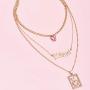 Haloty Punk Layered Butterfly Pendant Necklace Gold Initial Choker Necklaces Chain Fashion Letter Necklace Jewelry for Women and Girls (Dragon)