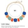 FAMARINE Boho Jewelry Colorful Necklace for Women, Gold Choker Chain Boho Necklace, Wear to Travel Or Wedding