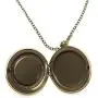 Vintage Bronze Tone Locket Picture Pendant Necklace Neptune Included Free Brass Chain Gifts Personalized