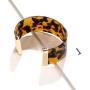 YOSION Tortoise Wide Cuff Bangles for Women Acrylic Resin Open Bangle Bracelets Adjustable Statement Leopard Bracelets for Girls