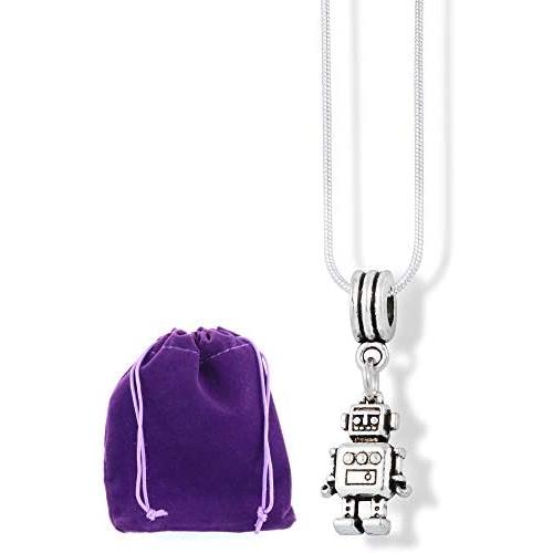 Robot Charm Snake Chain Necklace Robot Charm Snake Chain Necklace