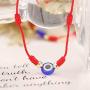 JIAOGE 2Pcs Evil Eye Bracelets Hand-Woven Adjustable Red Rope Cord Thread Braided Anklets Protection Lucky Best Wishes Bracelets for Women Men Girls