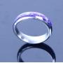 ToRhine Jewelry Ring Color Changing, Titanium Steel Mood Rings for Women and Men, Temperature Change Color Heartbeat ECG Engagement Ring