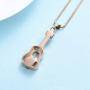 mingkejw Cremation Jewelry Guitar Urn Necklaces for Ashes for Women Men Keepsake Memorial Necklace Ashes Pendant