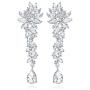 mecresh Bridal Wedding Teardrop Marquise Crystal Cluster Chandelier Dangle Earrings for Women Valentines Day Gift