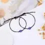 SUNSH 2Pcs Evil Eye Bracelet for Women Teen Girls Boy Couple Kabbalah Adjustable Rope Waterproof Lucky Jewelry with Wish Card Protection Red/Black String Lover Family Mother Daughter Friendship Gifts