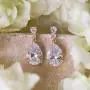 A+O Bridesmaid Earrings Gift, Drop Earrings in Silver, Gold, Rose Gold