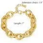 Gold Bracelets for Women - Lane Woods 14k Gold Plated Chunky Thick Large Link Chain Bracelet Gold Bracelets for Women - Lane Woods 14k Gold Plated Chunky Thick Large Link Chain Bracelet