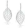 Boho Open Filigree Leaf Feather Dangle Drop Lever Back Earrings For Women Teen 925 Sterling Silver