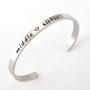 LIUANAN Cuff Bracelets for Women Inspirational Jewelry Gift with Engraved Quote
