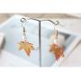 3 pairs Red Maple Leaf Earrings Sets,Christmas Earrings for Womens Girls,Thanksgiving Jewelry,Long Tassels Pearl Drop Dangle Earrings