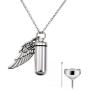 Cat Eye Jewels Pendant Urn Necklace for Humen Ashes Stainless Keepsake Memorial Ash Holder