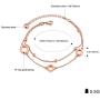 FILOBOKO Doulbe Layer Link Rose Gold Color Charm Chain Bracelets For Women Stainless Steel Bracelets Fashion Bangles Jewelry Gift