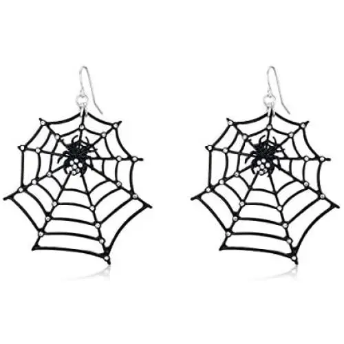 1 Pair Big Spider Web Earrings for Women Girls Black Spider Rhinestone Dangle Drop Earrings Halloween Party Costume Accessories Jewelry Birthday Gifts 1 Pair Big Spider Web Earrings for Women Girls Black Spider Rhinestone Dangle Drop Earrings Halloween Party Costume Accessories Jewelry Birthday Gifts