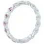 Dazzlingrock Collection 0.30 Carat (ctw) Round Pink Sapphire Ladies Anniversary Stackable Band Ring 1/3 CT, Sterling Silver Dazzlingrock Collection 0.30 Carat (ctw) Round Pink Sapphire Ladies Anniversary Stackable Band Ring 1/3 CT, Sterling Silver
